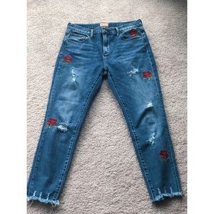 Driftwood Rose Frayed Jeans